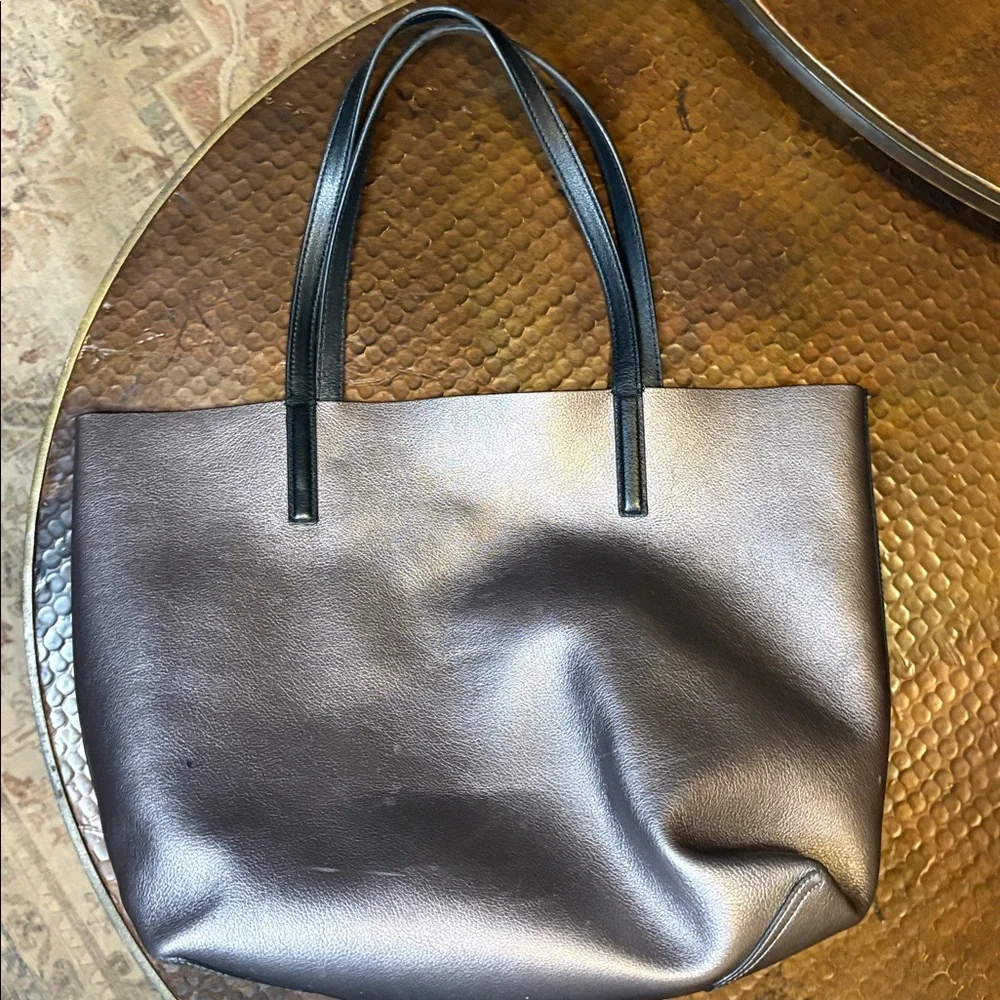 Kate Spade Metallic and Black Reversible Tote
